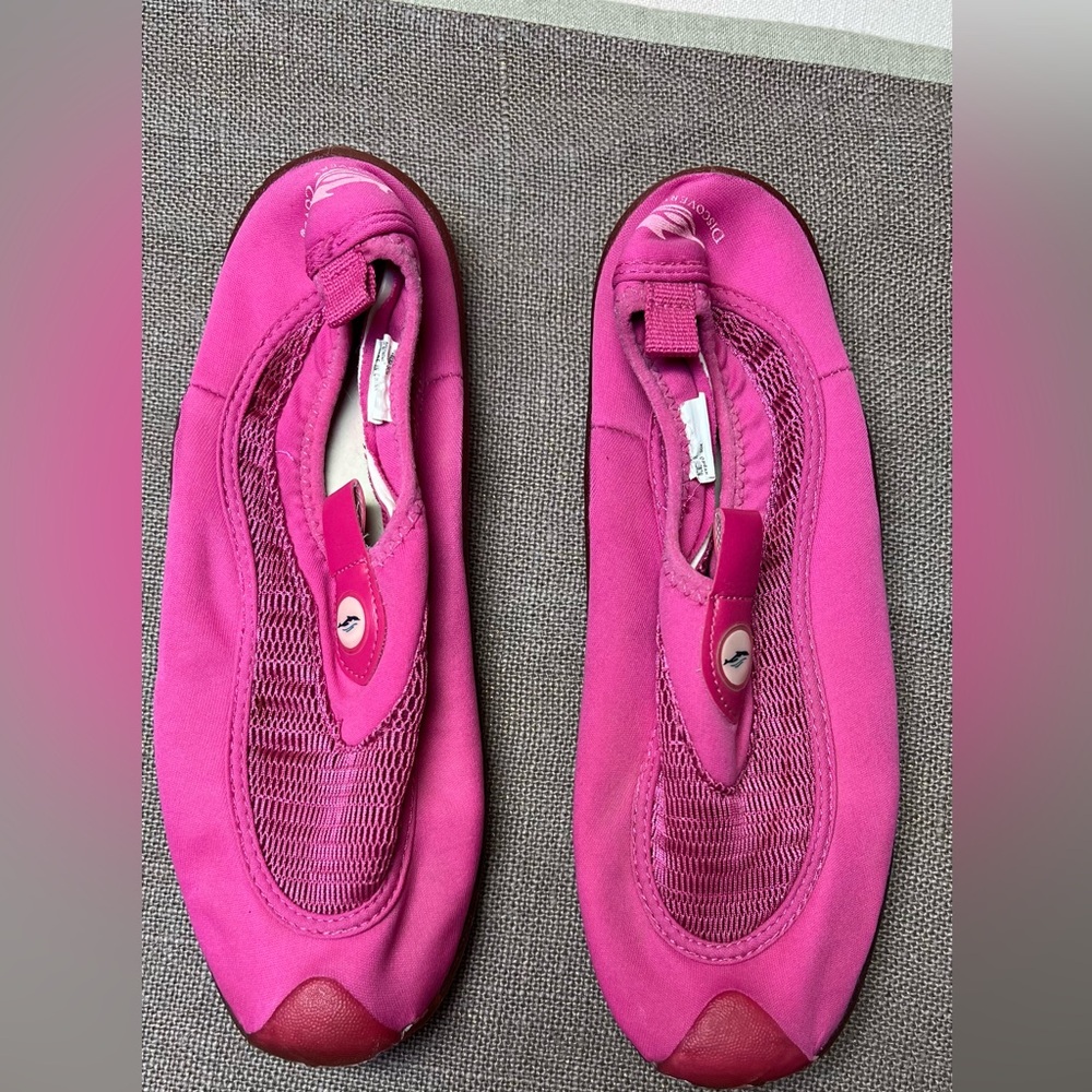 Discovery Cove Water‎ Shoes 11 Pink Aqua Sock Swim Beach Hydro Sox Excellent